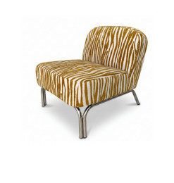 Fauteuil en tissu blanc et terracotta 65 x 77 x 69 cm | 180 000 CFA | à Dakar