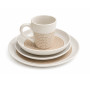 Coffret vaisselle en céramique blanc et beige motif ethnique Masai - 16 Pcs | Assiettes & coffrets d'assiettes | 23 000 CFA ,...