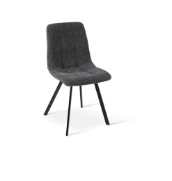 Chaise salle à manger en tissu gris foncé avec pieds en métal 55 x 45 x 86 cm | 34 000 CFA | à Dakar