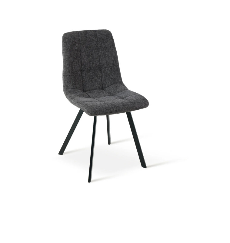 Chaise salle à manger en tissu gris foncé avec pieds en métal 55 x 45 x 86 cm | 34 000 CFA | à Dakar