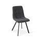 Chaise salle à manger en tissu gris foncé avec pieds en métal 55 x 45 x 86 cm | 34 000 CFA | à Dakar