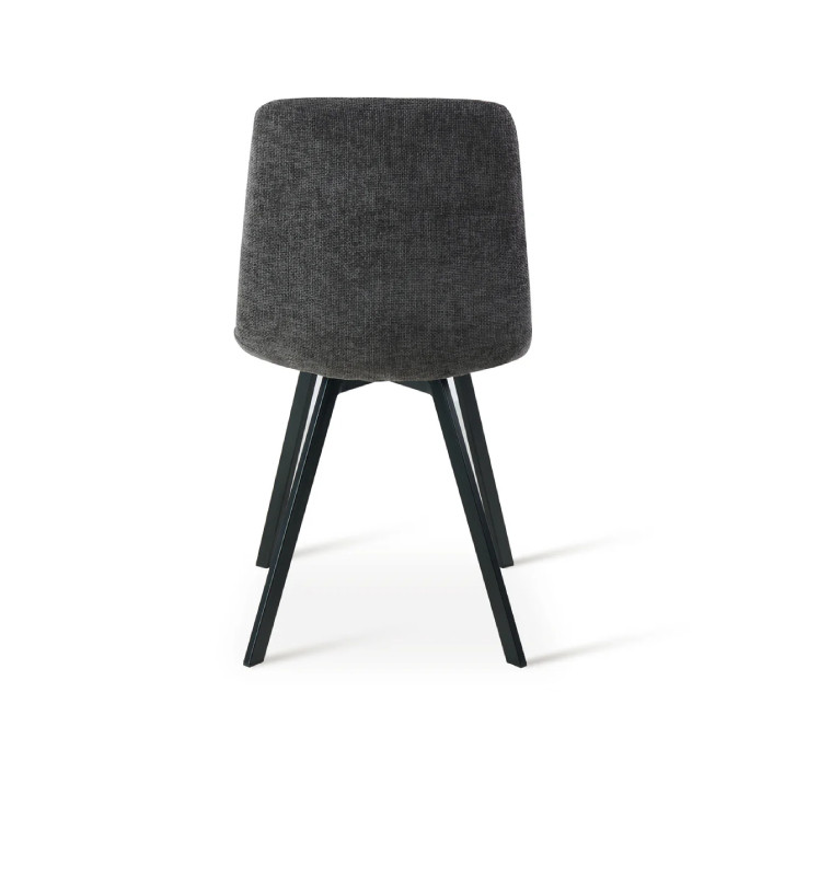 Chaise salle à manger en tissu gris foncé avec pieds en métal 55 x 45 x 86 cm | 34 000 CFA | à Dakar