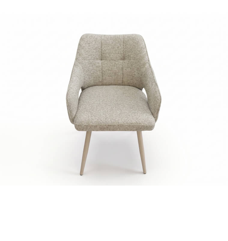 Chaise salle de bain en tissu taupe avec pieds en bois 60 x 56 x 83 cm | 64 000 CFA | à Dakar