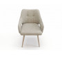 Chaise salle de bain en tissu taupe avec pieds en bois 60 x 56 x 83 cm | 64 000 CFA | à Dakar