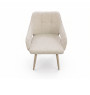 Chaise de salle à manger en tissu beige avec pieds en bois 60 x 56 x 83 cm | 64 000 CFA | à Dakar