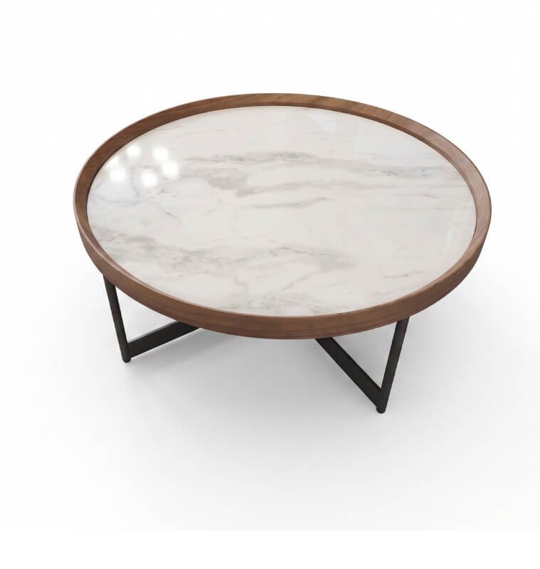 Table à café avec plateau céramique blanc 90 x 38 cm | 335 000 CFA | à Dakar