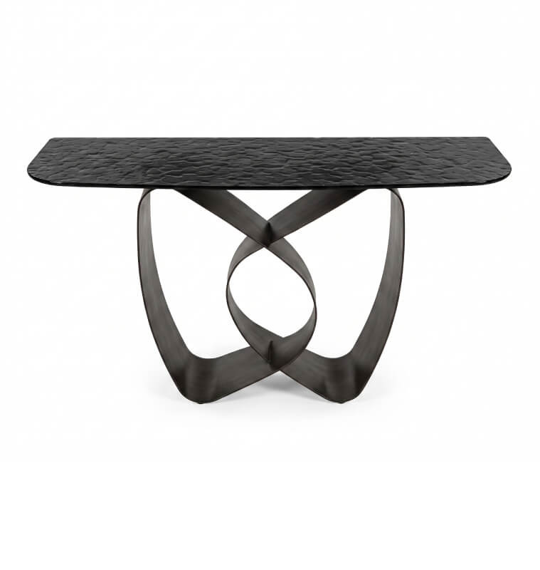 Console avec plateau en verre noir et bronze 130 x 40 x 79 cm  | 395 000 CFA | à Dakar