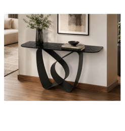 Console avec plateau en verre noir et bronze 130 x 40 x 79 cm | 395 000 CFA | à Dakar