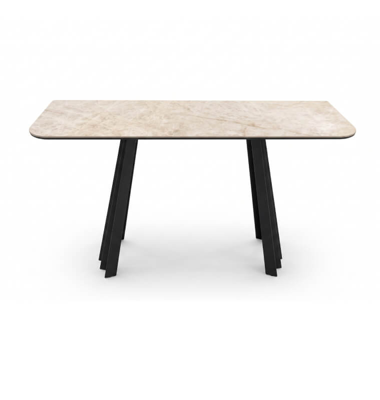 Console avec plateau céramique et verre blanc et base noire 130 x 40 x 79 cm  | 315 000 CFA | à Dakar