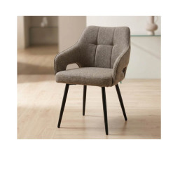 Chaise salle à manger en tissu marron avec pieds grey 60 x 56 x 83 cm | 64 000 CFA | à Dakar