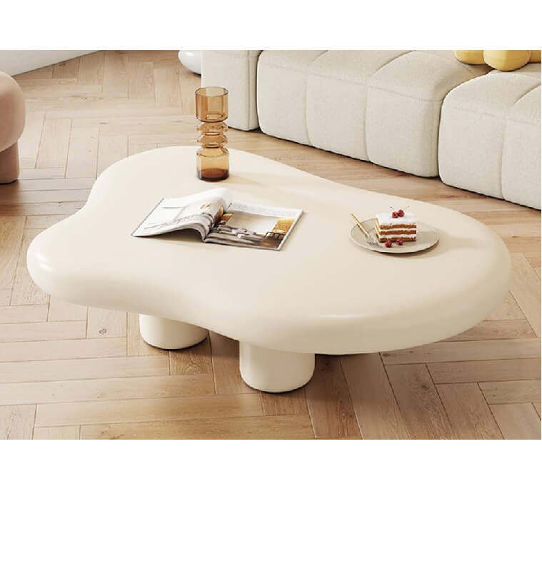 Table à café en MDF avec plateau ciment blanc 120 x 85 x 29 cm  | 375 000 CFA | à Dakar