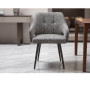 Chaise de salle à manger en tissu gris foncé avec pieds gris 60 x 56 x 83 cm | 64 000 CFA | à Dakar