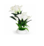 Composition d’arums blancs artificiels 60 cm dans pot en céramique blanc | Plantes & fleurs artificielles , Dakar, Sénégal