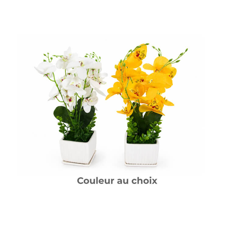 Composition florale artificielle 36 cm dans pot en céramique | Plantes & fleurs artificielles , Dakar, Sénégal