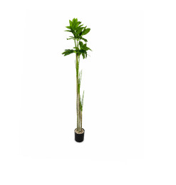 Arbuste artificiel 160 cm vert en pot noir