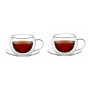 Lot de 2 tasses à thé avec sous-tasses 270 cc double paroi en verre transparent | Tasses & mugs | 6 800 CFA , dakar, Sénégal