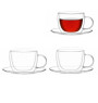 Lot de 2 tasses à thé avec sous-tasses 350 cc double paroi en verre transparent | Tasses & mugs | 8 100 CFA , dakar, Sénégal
