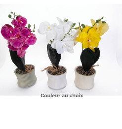 Orchidée artificielle H35 cm dans pot en céramique | Plantes & fleurs artificielles , Dakar, Sénégal