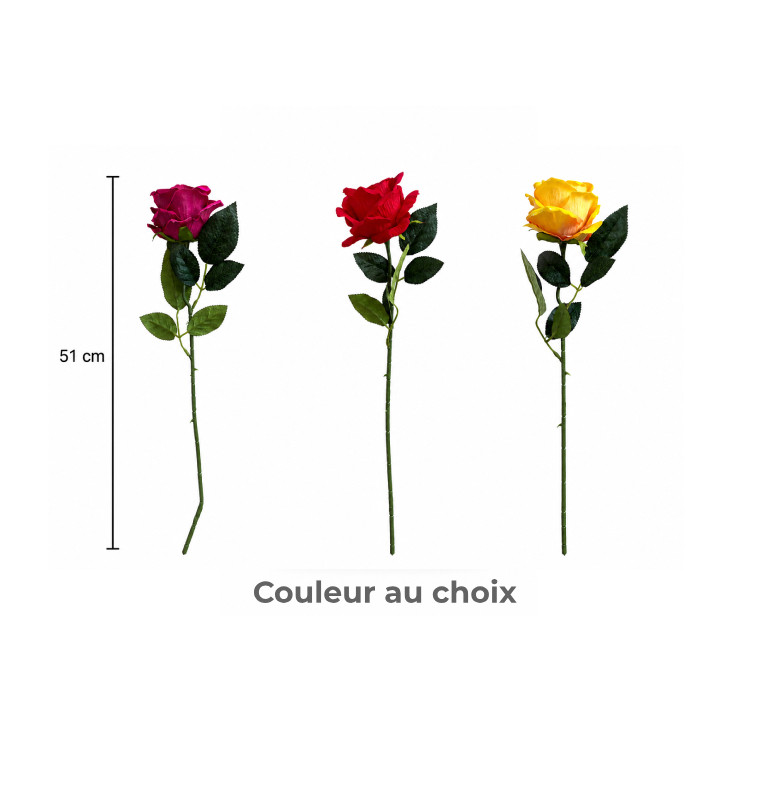 Tige de rose artificielle velours 51 cm | Plantes & fleurs artificielles , Dakar, Sénégal