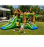 Aire de jeux gonflable The Happy Hopper 400 x 350 x 230 cm avec toboggan et piscine à balles | Gonflable & jeux de plage | 42...