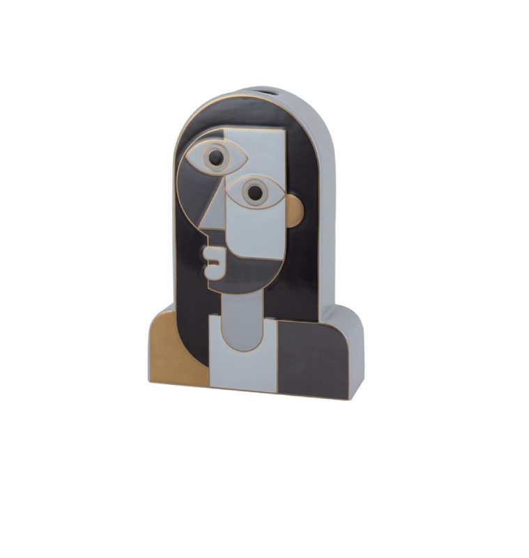 Vase déco visage cubiste en céramique 24 x 9 x 34 cm | Vases déco , Dakar, Sénégal