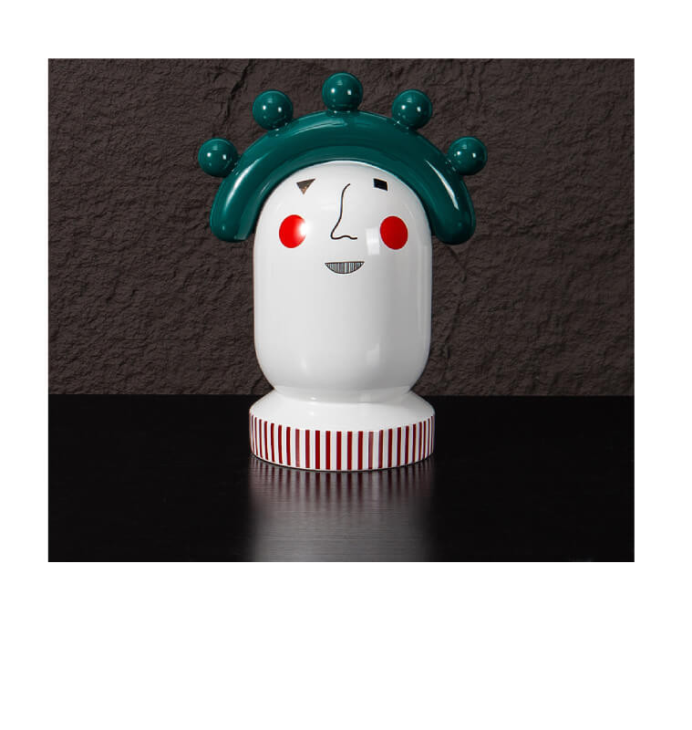 Vase décoratif visage stylisé en céramique 23,5 x 15 x 30,5 cm | Vases déco , Dakar, Sénégal