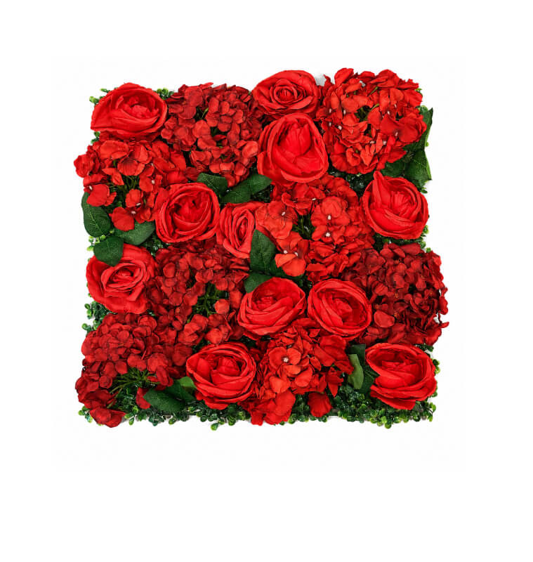 Panneau de fleurs artificielles rouge 50 x 50 cm | Plantes & fleurs artificielles , Dakar, Sénégal