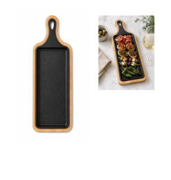 Planche de service en fonte avec dessous de plat en bois 38 x 11,5 cm | Aperos, tapas & minis | 10 000 CFA , dakar, Sénégal