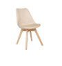 Chaise beige 48 x 52 x 82 cm, polypropylène/PU/bois | 20 000 CFA | à Dakar