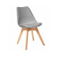 Chaise grise 48 x 52 x 82 cm, polypropylène/PU/bois | 20 000 CFA | à Dakar