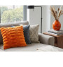 Coussin déco 45 x 45 cm en fourrure polyester douce orange | Coussins déco , Dakar, Sénégal