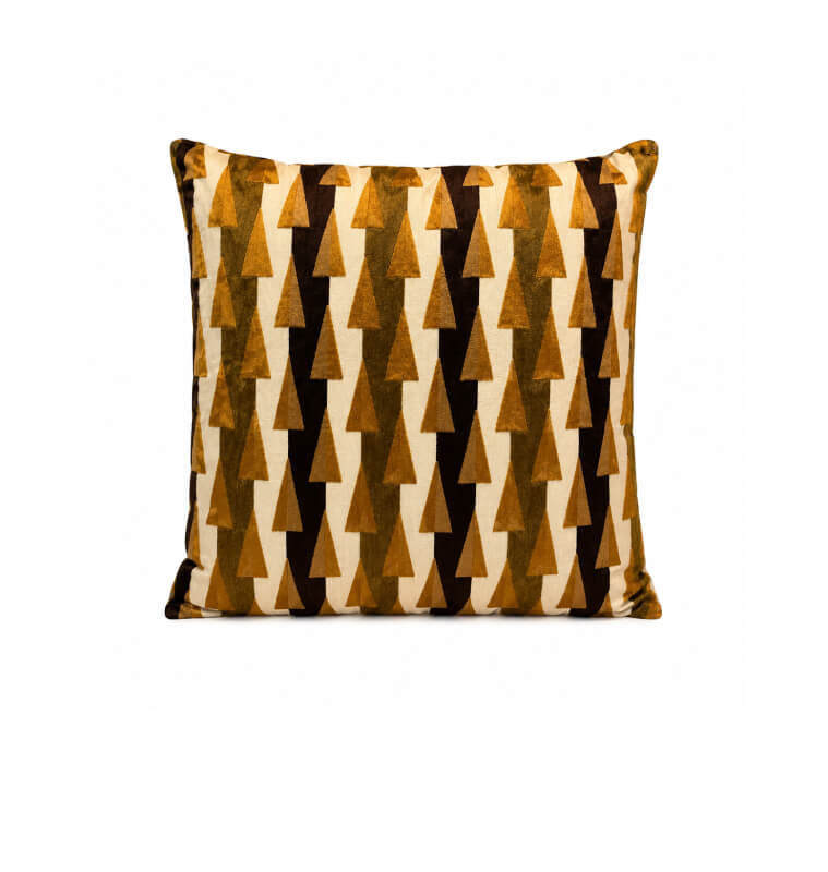 Coussin déco 45 x 45 cm ocre et marron 100 % coton, garnissage 470 g | Coussins déco , Dakar, Sénégal