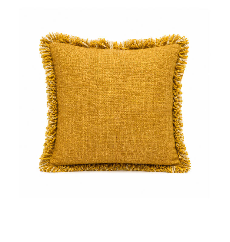 Coussin déco 45 x 45 cm ocre 80 % coton, garnissage 470 g | Coussins déco , Dakar, Sénégal