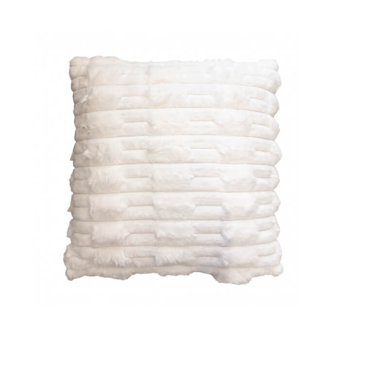 Coussin déco 45 x 45 cm blanc fourrure polyester douce | Coussins déco , Dakar, Sénégal