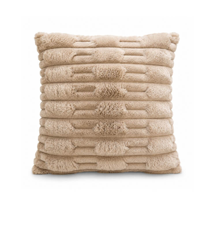 Coussin déco 45 x 45 cm en fourrure polyester douce taupe | Coussins déco , Dakar, Sénégal