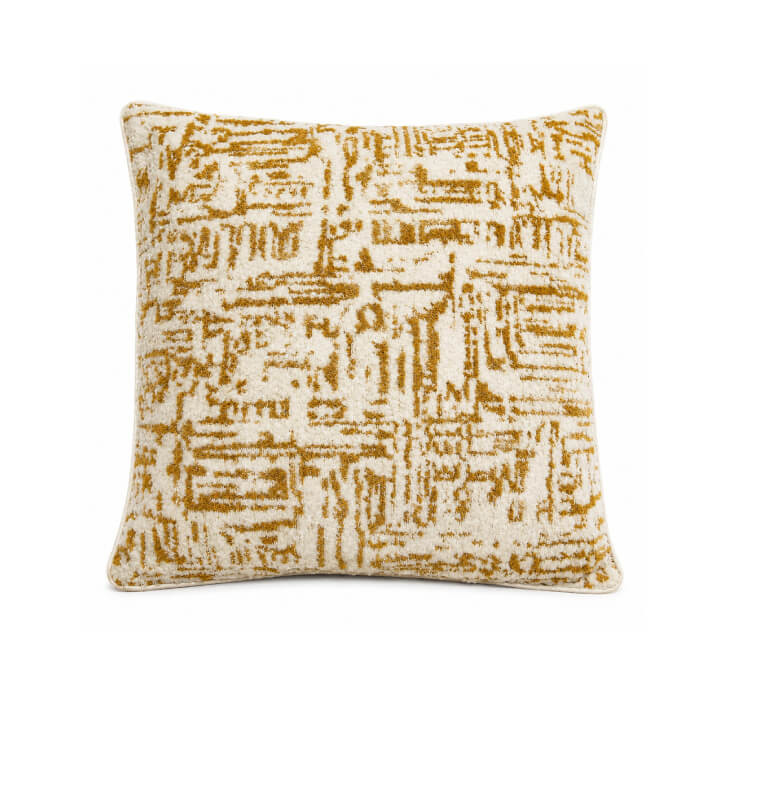 Coussin déco 45 x 45 cm jaune et blanc | Coussins déco , Dakar, Sénégal