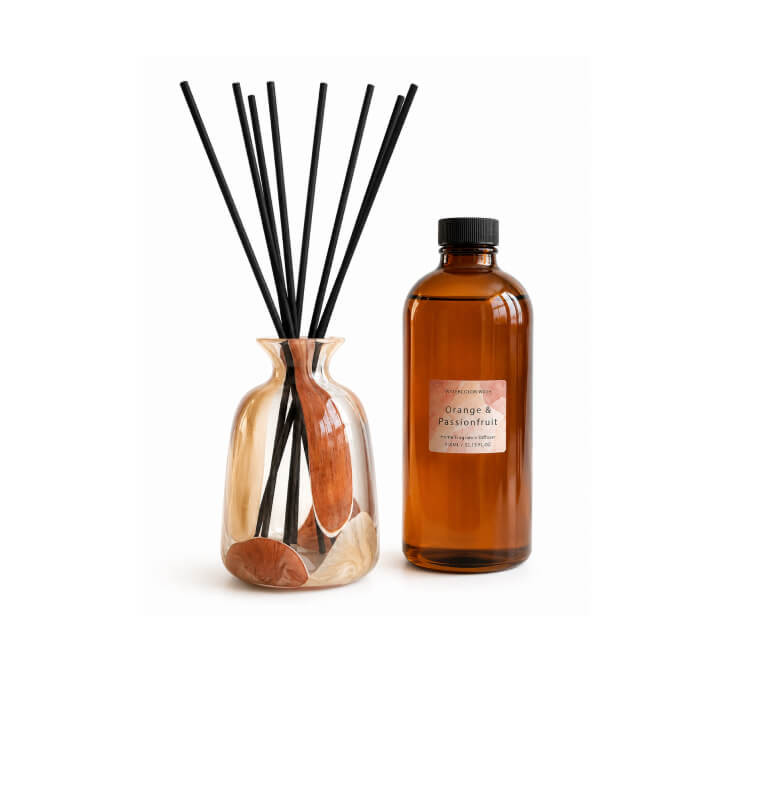 Diffuseur de parfum Orange et Fruit de la Passion avec 6 bâtonnets 950 ml | Bougies & senteurs , Dakar, Sénégal