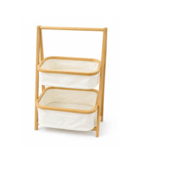 Étagère à paniers 44 x 33 x 97 cm en tissu et bambou beige | Meubles & étagères salle de bain | 20 000 CFA , dakar, Sénégal