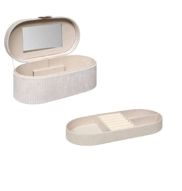 Boîte à bijoux Enya velours beige, 25,5 x 13 x 10 cm | Accessoires beauté | 8 100 CFA , dakar, Sénégal