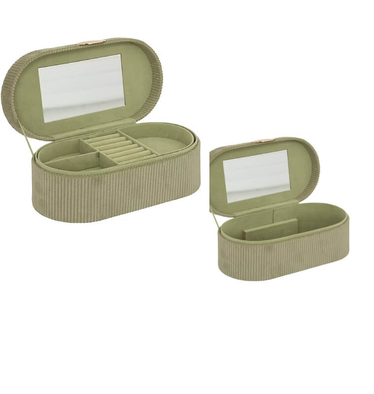 Boîte à bijoux Enya vert kaki, 25,5 x 13 x 10 cm | Accessoires beauté | 8 100 CFA , dakar, Sénégal
