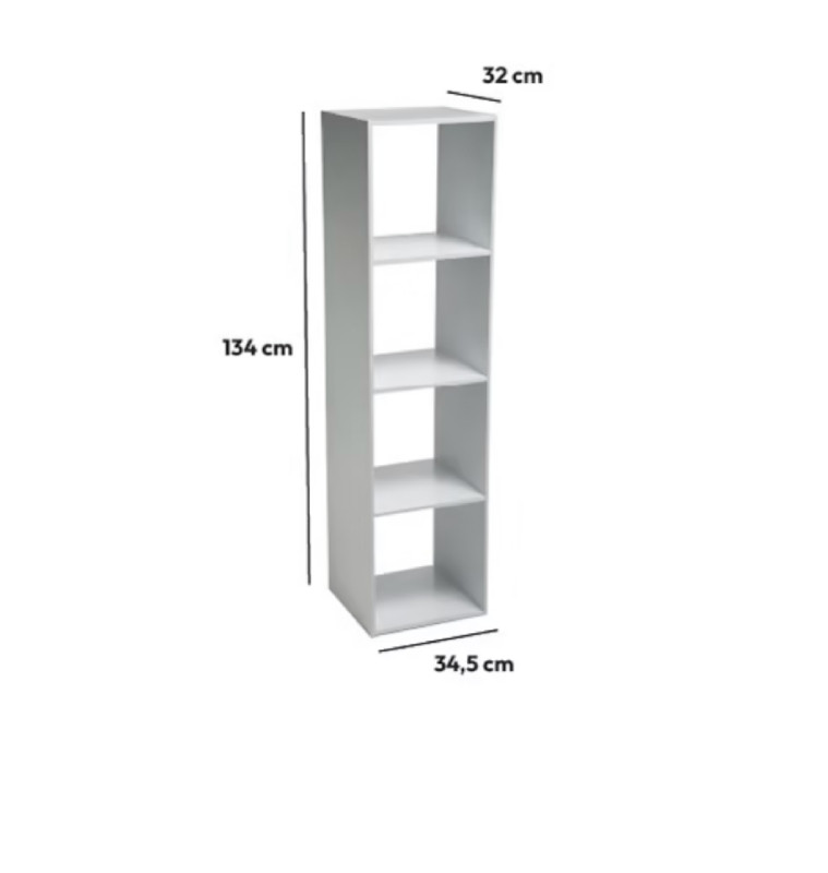 Étagère 4 cases Blanc Mix'n Modul | Étagères | 30 400 CFA , dakar, Sénégal
