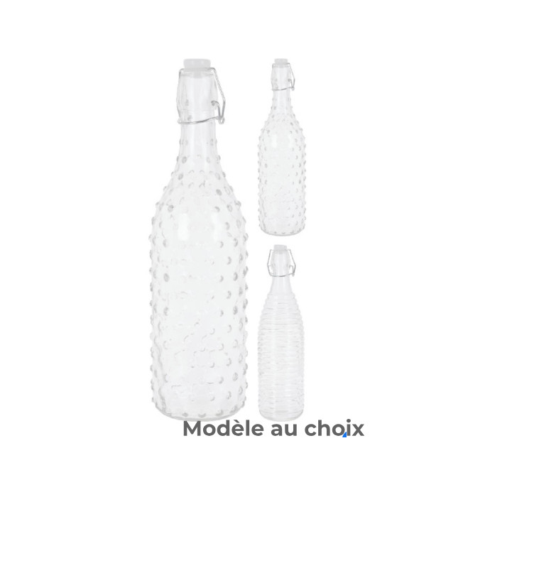 Bouteille en verre avec bouchon mécanique 1 L | Conservation chaud/froid | 2 600 CFA , dakar, Sénégal