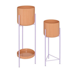 Set de 2 cache-pots sur pieds pool