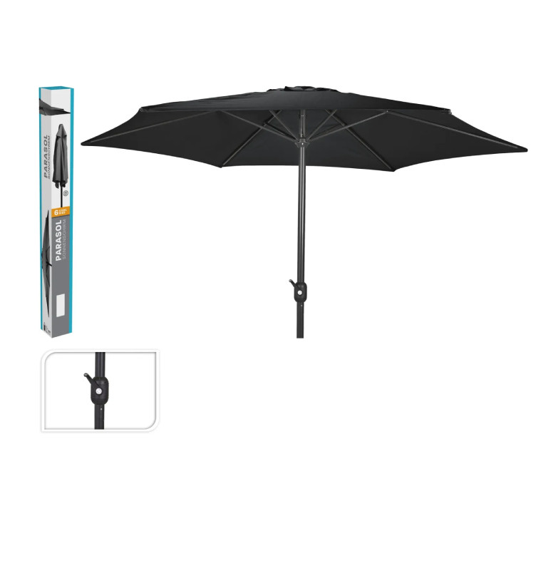 Parasol centre diamètre 3 m gris foncé | Parasols & voiles d'ombrage | 42 500 CFA , dakar, Sénégal