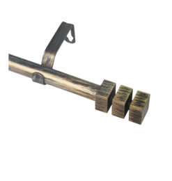 Tringle extensible 200 à 380 cm - 16/19 mm avec 3 supports en métal noir et or | Tringles & embrasses , Dakar, Sénégal