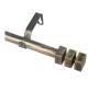 Tringle extensible 200 à 380 cm - 16/19 mm avec 3 supports en métal noir et or | Tringles & embrasses , Dakar, Sénégal