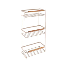 Étagère rectangulaire 3 niveaux en acier beige et bois d’acacia  | Meubles & étagères salle de bain | 13 300 CFA , dakar, Sén...