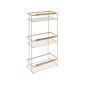 Étagère rectangulaire 3 niveaux en acier beige et bois d’acacia  | Meubles & étagères salle de bain | 13 300 CFA , dakar, Sén...