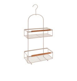 Étagère de douche en acier beige et bois d’acacia | Meubles & étagères salle de bain | 9 700 CFA , dakar, Sénégal