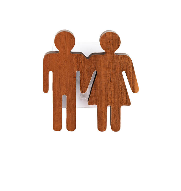 Plaque de porte WC en bois d’acacia marron 10 × 10 cm | Cintres & patères | 2 100 CFA , dakar, Sénégal